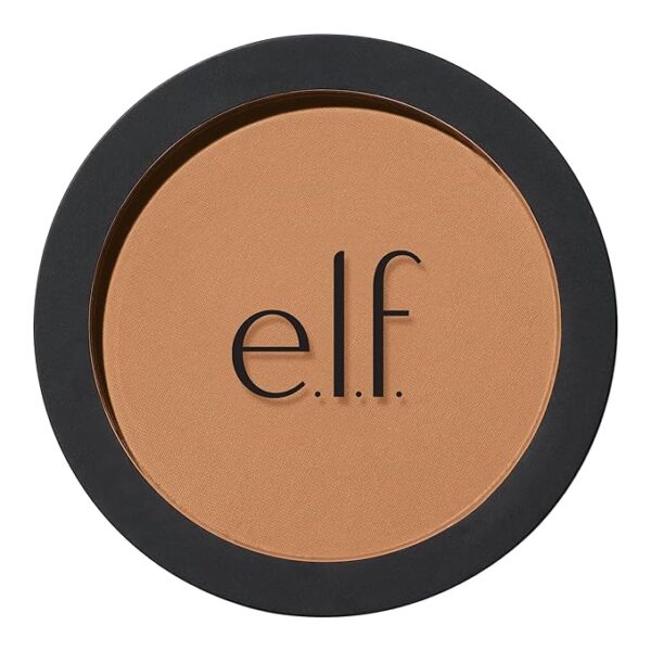 e.l.f. Primer-Infused Bronzer, Long-Lasting, Lightweight & Buildable Powder Bronzer, Delivers A Matte Finish, Vegan & Cruelty-Free, Catching Rays