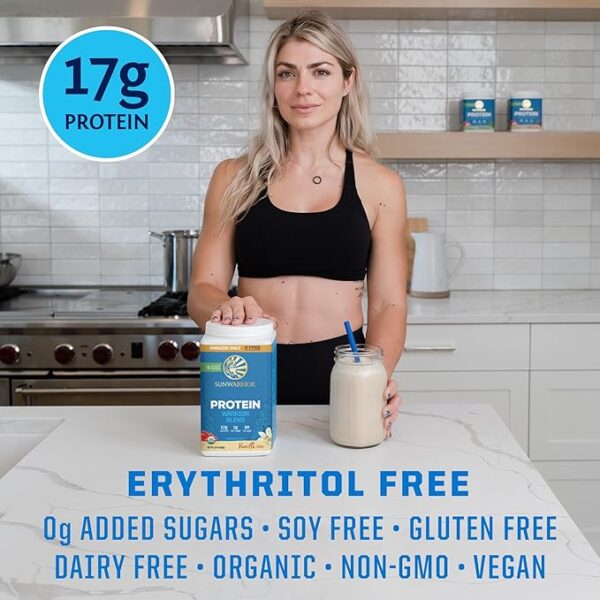 Sunwarrior Vegan Protein Powder Plant-based Organic Protein USDA BCAAs Amino Acids Supplement Hemp Seed Keto Friendly Soy, Dairy, Gluten, & Synthetic Free NON-GMO, Vanilla Flavored 32 Servings 17g per - Image 5