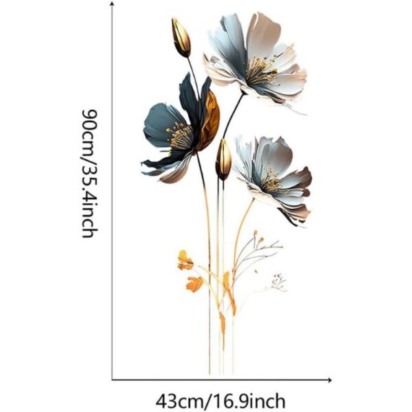 3D Wall Stickers DIY Flower Wall Decal Removable Waterproof Wall Art Decor for Bedroom Living Room Offices Home Decoration (Floral) - Image 4