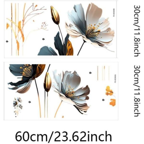 3D Wall Stickers DIY Flower Wall Decal Removable Waterproof Wall Art Decor for Bedroom Living Room Offices Home Decoration (Floral) - Image 3