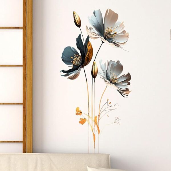 3D Wall Stickers DIY Flower Wall Decal Removable Waterproof Wall Art Decor for Bedroom Living Room Offices Home Decoration (Floral) - Image 6
