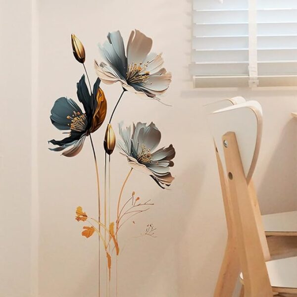 3D Wall Stickers DIY Flower Wall Decal Removable Waterproof Wall Art Decor for Bedroom Living Room Offices Home Decoration (Floral) - Image 2