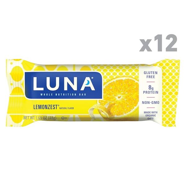 Clif Bar Luna Minis Energy Bar - Box of 12 1.69oz (48g) Bars (Lemon Zest) - Image 2