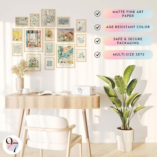 97 Decor LARGE 11x14 Sage Green Wall Art Prints - Sage Green Posters For Room Aesthetic Pictures, Cozy Boho Paintings Matisse Wall Art, Eclectic Gallery Wall Decor For Bedroom Dorm Decorations (Unframed) - Image 5