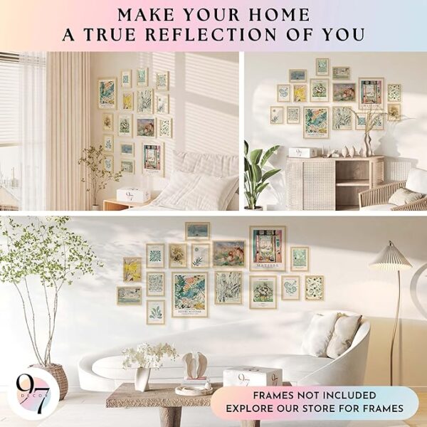 97 Decor LARGE 11x14 Sage Green Wall Art Prints - Sage Green Posters For Room Aesthetic Pictures, Cozy Boho Paintings Matisse Wall Art, Eclectic Gallery Wall Decor For Bedroom Dorm Decorations (Unframed) - Image 4