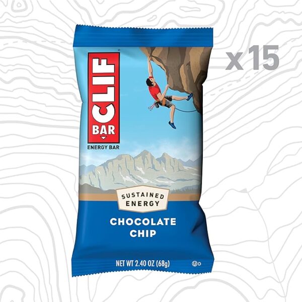 CLIF BAR - Chocolate Chip - Made with Organic Oats - Energy Bars - Non-GMO - Plant Based Protein Bars (15 Pack) - Image 2