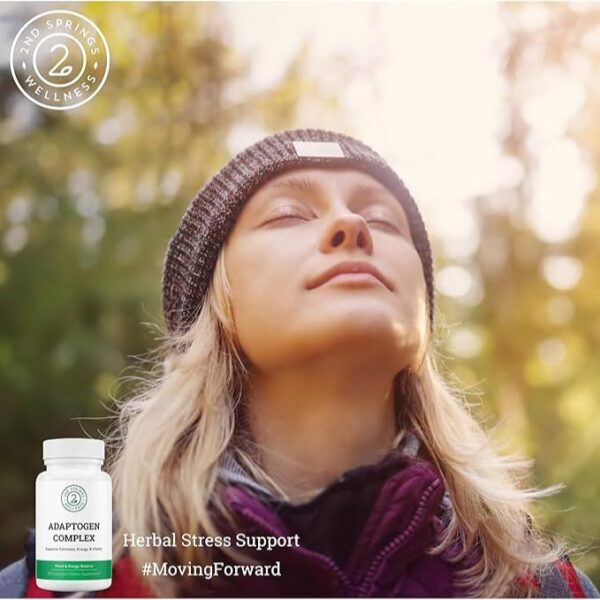 Adaptogen Complex Calmness, Energy and Vitality Booster - Ashwagandha, Schisandra, Astragalus, Ginseng, Rhodiola, and More - Promotes Balance, Focus, and Overall Well-Being - 60 Ct - Image 4
