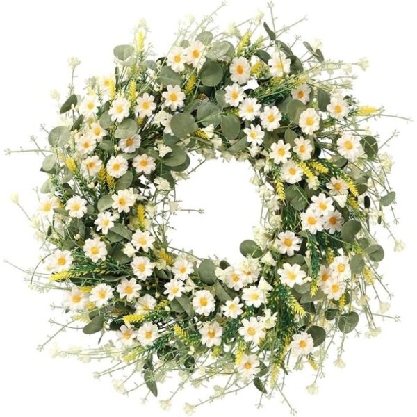 White Daisy Wreath