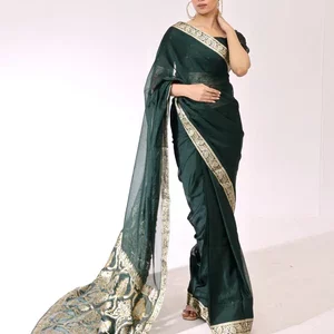 Emerald Banarsi Saree