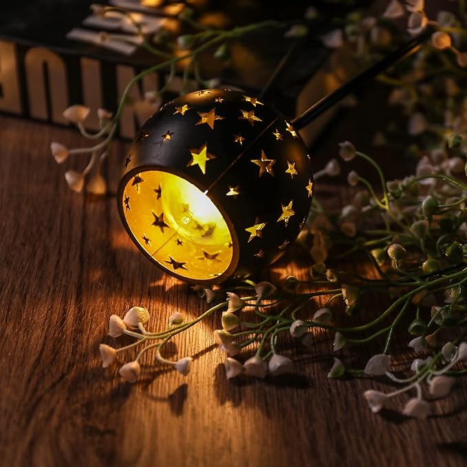 Lantern String Lights with 10 Clear G40 Bulbs and Star Plastic Lamp Shades, Indoor Outdoor String Lights for Patio Yard Christmas Decor - Image 4