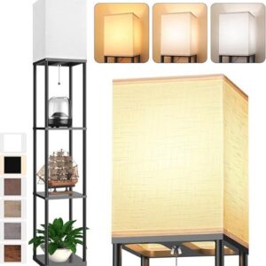 Floor Lamp with Shelves